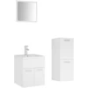 Image de vidaXL Ensemble de meubles de salle de bain blanc en bois composite