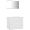Image de vidaXL Ensemble de meubles de salle de bain blanc en bois composite
