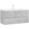 Image de vidaXL Meuble sous-lavabo encastré Gris béton Bois composite