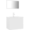 Image de vidaXL Ensemble de meubles de salle de bain blanc en bois composite
