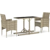 Image de vidaXL Ensemble de jardin 3 pièces Beige