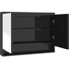 Image de Armoire de toilette vidaXL pour salle de bain 80 x 15 x 60 cm, noir brillant