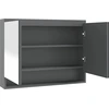 Image de vidaXL Armoire de toilette pour salle de bain 80x15x60 cm MDF gris