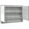 Image de Armoire de toilette pour salle de bain 80x15x60 cm MDF gris béton