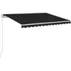 Image de Store manuel rétractable avec LED 300x250 cm Anthracite
