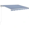 Image de vidaXL Store automatique rétractable 300x250 cm bleu et blanc