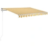 Image de vidaXL Store automatique rétractable 300x250 cm jaune et blanc