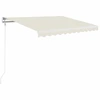 Image de vidaXL Store manuel rétractable 350x250 cm Crème