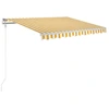 Image de vidaXL Store manuel rétractable 350x250 cm jaune et blanc