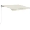 Image de vidaXL Store automatique rétractable 350x250 cm Crème