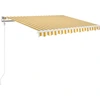 Image de vidaXL Store automatique rétractable 350x250 cm jaune et blanc