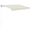 Image de vidaXL Store automatique avec LED et capteur de vent 350 x 250 cm, couleur crème
