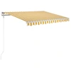Image de Store automatique avec LED & capteur de vent 350x250 cm Jaune/Blanc