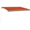 Image de vidaXL Store rétractable manuellement avec LED 400x300 cm Orange et brun