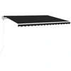 Image de VidaXL Auvent automatique avec LED et capteur de vent 400x300 cm anthracite