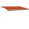 Image de vidaXL Store automatique avec LED & capteur de vent 400x300 Orange/Brun