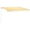 Image de vidaXL Store automatique rétractable 450x300 cm jaune et blanc