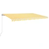 Image de vidaXL Store manuel rétractable avec LED 500x300 cm jaune et blanc