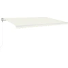 Image de vidaXL Store automatique avec capteur de vent LED 500x300 cm Crème