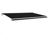 Image de vidaXL Store automatique avec capteur de vent LED 500x300 cm Anthracite