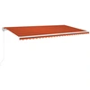 Image de vidaXL Store automatique avec LED & capteur de vent 600x300 Orange/Brun