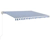 Image de vidaXL Store rétractable automatique 400x350 cm bleu et blanc