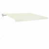 Image de vidaXL Store automatique rétractable 400x350 cm Crème