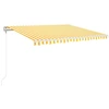 Image de vidaXL Store rétractable automatique 400x350 cm jaune et blanc