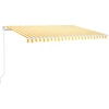 Image de vidaXL Store manuel rétractable 450x350 cm jaune et blanc
