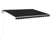 Image de vidaXL Store automatique avec LED & capteur de vent 450x350 cm Anthracite
