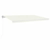 Image de vidaXL Store automatique avec LED & capteur de vent 500x350 cm Crème