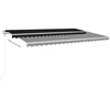 Image de vidaXL Store automatique avec LED & capteur de vent 500x350 cm Anthracite