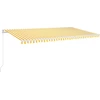Image de vidaXL Store manuel rétractable 600x350 cm jaune et blanc