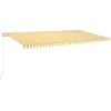 Image de vidaXL Store manuel rétractable avec LED 600x350 cm jaune & blanc
