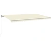 Image de vidaXL Store automatique rétractable 600x350 cm Crème