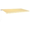 Image de vidaXL Store automatique rétractable 600x350 cm jaune et blanc