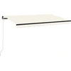 Image de vidaXL Store manuel rétractable 450x300 cm Crème