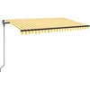 Image de vidaXL Store manuel rétractable 450x300 cm jaune et blanc