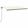 Image de vidaXL Store automatique rétractable 450x300 cm Crème