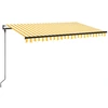 Image de vidaXL Store automatique rétractable 450x300 cm jaune et blanc