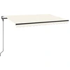 Image de vidaXL Store automatique avec LED & capteur de vent 450x300 cm Crème