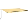 Image de vidaXL Store automatique avec LED & capteur de vent 500x300 jaune/blanc