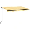 Image de vidaXL Store rétractable automatique 400x350 cm jaune et blanc