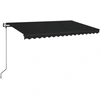 Image de vidaXL Store automatique rétractable 400x350 cm Anthracite