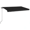 Image de vidaXL Store automatique avec LED & capteur de vent 400x350 cm Anthracite