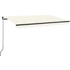Image de vidaXL Store manuel rétractable 450x350 cm Crème