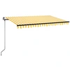 Image de vidaXL Store manuel rétractable 450x350 cm jaune et blanc