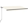 Image de vidaXL Store automatique rétractable 450x350 cm Crème