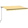 Image de vidaXL Store automatique rétractable 450x350 cm jaune et blanc