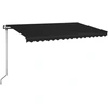 Image de vidaXL Store automatique avec LED & capteur de vent 450x350 cm Anthracite
